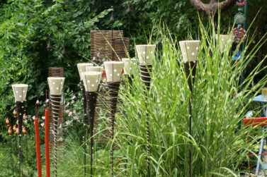 Garten Lichthalter aus Weide